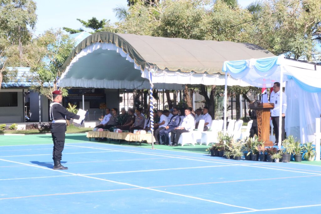 Komitmen Bersama Kakanwil Ditjenpas Kalsel Pimpin Apel : Deklarasi Zero Narkoba dan HP di Lapas Karang Intan