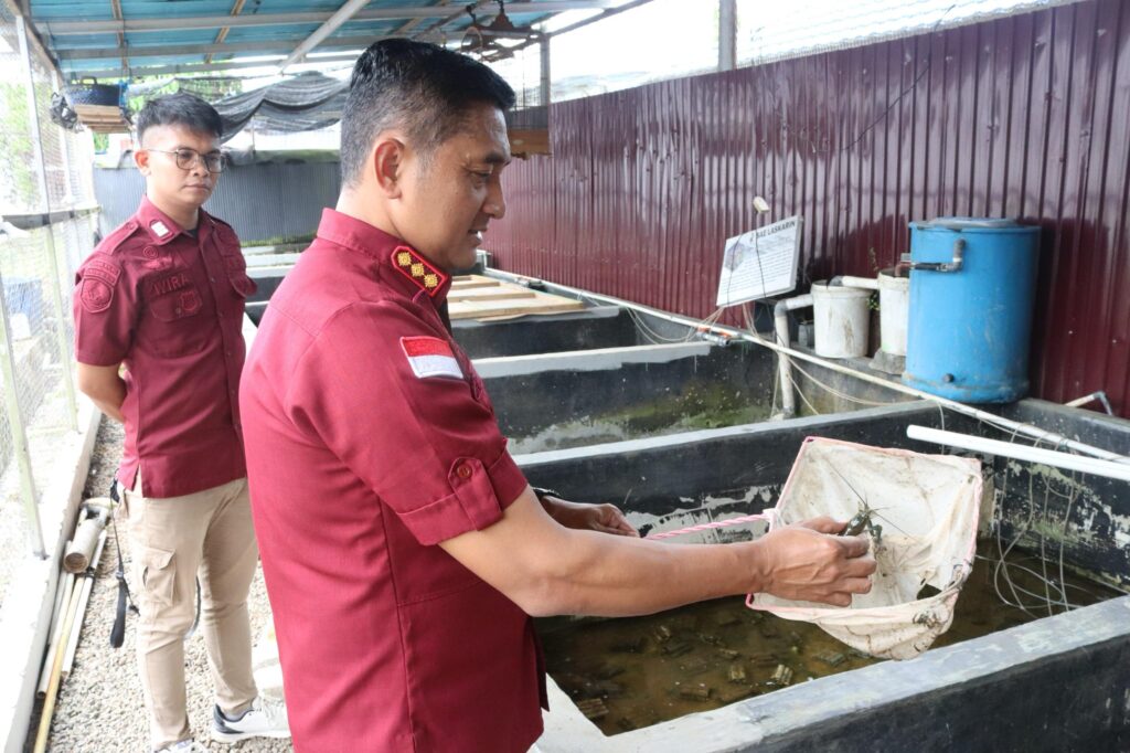 Kalapas Narkotika Karang Intan Apresiasi Semangat WBP dalam Budidaya Lobster Air Tawar