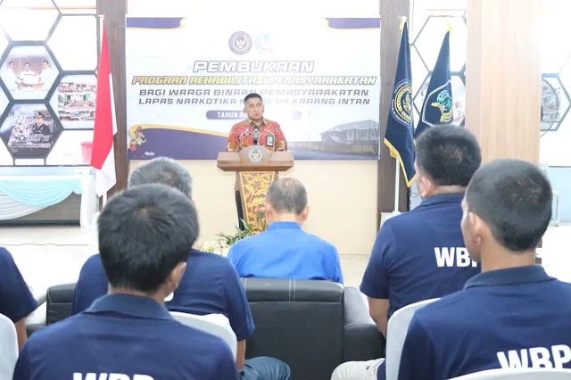 Aula Kunjungan Lapas Narkotika Karang Intan Jadi Saksi Pembukaan Program Rehabilitasi WBP